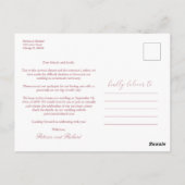 同じ愛を小さくするウェディング シンプル エレガント 3枚の写真 ポストカード (裏面)