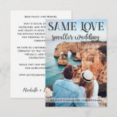 同じ愛小さな結婚式 縮小 シンプル フォト (正面/裏面)