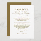 同じ愛結婚の小さ結婚さエレガント 招待状 (正面/裏面)