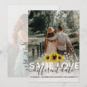 同じ愛違う日 ひまわりウェディングフォト 案内状 (正面/裏面)