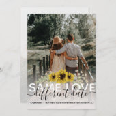 同じ愛違う日 ひまわり結婚写真 案内状 (正面/裏面)