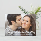 同じ愛　小さな結婚式　フォト　クラシックブルー 案内状 (スタンド正面)