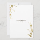 同じ愛　小さな結婚式　縮小された謝罪　ゴールド 招待状 (裏面)