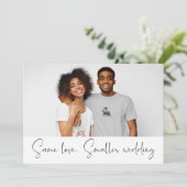 同じ愛 小さな結婚式 縮小 フォト スクリプト 案内状 (スタンド正面)