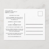 同じ愛 小規模なダウサイズされたウェディング シンプルな写真 案内ポストカード (裏面)