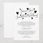 同じ愛 小規模な結婚式に縮小 計画変更 案内状 (正面/裏面)