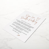 同じ愛 小規模な結婚式 本物のホイル発表 箔招待状 (回転した状態)