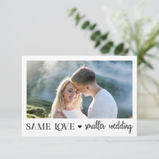 同じ愛 小規模な結婚式 縮小 シンプル フォト (スタンド正面)