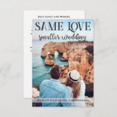 同じ愛 小規模な結婚式 縮小 シンプル フォト (正面/裏面)