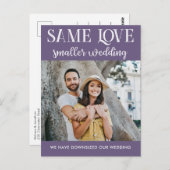 同じ愛 小規模な結婚式 縮小 シンプル フォト ポストカード (正面/裏面)