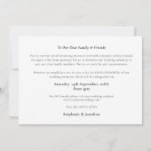 同じ愛 小規模な結婚式 縮小 フォト スクリプト 案内状 (裏面)