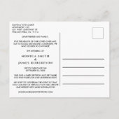 同じ愛 小規模な縮小結婚式の写真 案内ポストカード (裏面)