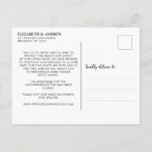 同じ愛 新しい日程 延期 現代的なスクリプト フォト 案内ポストカード (裏面)