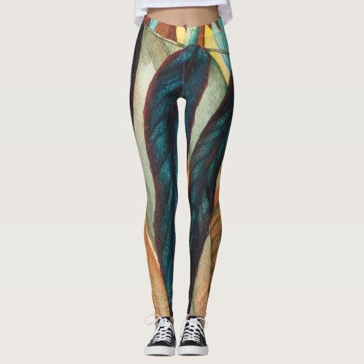 同じ時期に色のついた紅葉 レギンス (正面)