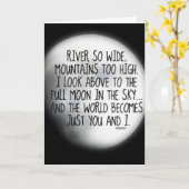 同じ月の詩の下で カード (黄色い花)