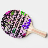 同じ月違うの世界カラフル落書 卓球ラケット (横)