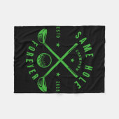 同じ穴にずっとゴルフ バチェラーパーティー バチェラー フリースブランケット (正面(横))