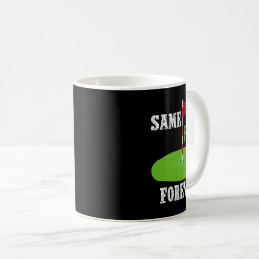 同じ穴にずっと グルーム バチェラーパーティー 面白い ゴルフ コーヒーマグカップ (正面右)