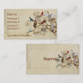 同じ羽の枝名刺の鳥 名刺 (正面/裏面)