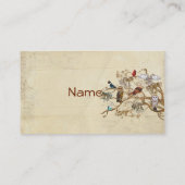 同じ羽の枝名刺の鳥 名刺 (裏面)