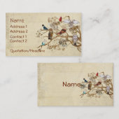 同じ羽の枝名刺の鳥 名刺 (正面/裏面)