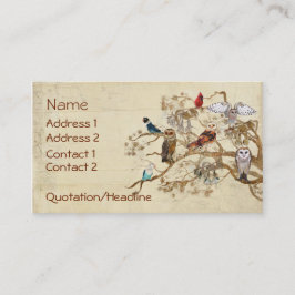 同じ羽の枝名刺の鳥 名刺