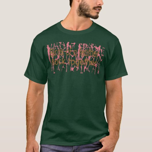 同じ羽の鳥は集まる1 家族 Tシャツ (正面)