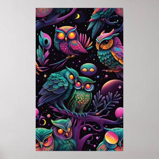 同じ羽根のフクロウたち ポスター (正面)