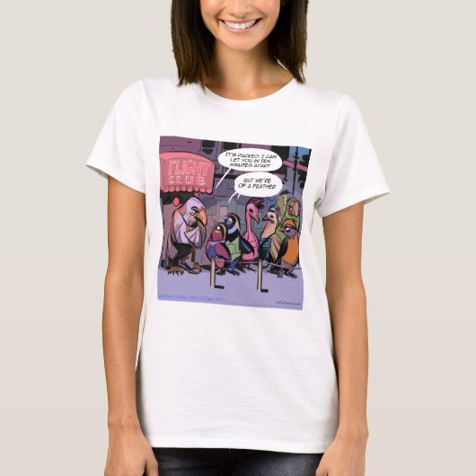 同じ羽根の面白い鳥たち Tシャツ (正面)