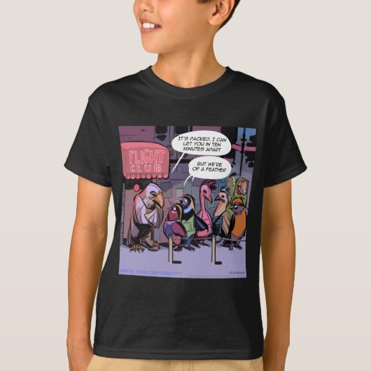 同じ羽根の面白い鳥たち Tシャツ (正面)