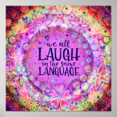 同じ言語で笑う紫感動的 ポスター (正面)