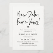 同じ誓い編集可能な色日付カードの変更 セーブザデート (正面/裏面)