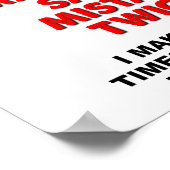 同じ間違いの2回のポスおもしろいター ポスター (角)