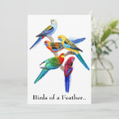 同じ鳥が集まる パーティー ご招待 招待状 (スタンド正面)