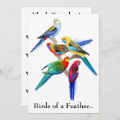同じ鳥は同じ羽で集まる パーティー招待状 招待状 (正面/裏面)