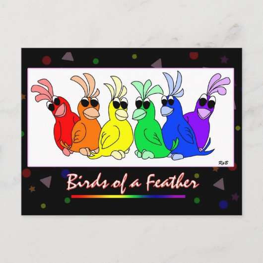 同じ鳥は同じ羽を持つ ポストカード (正面)