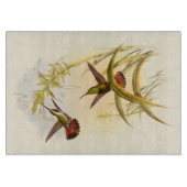 同カラフルじ花を目指すハチドリ二羽 カッティングボード (正面)