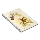 同カラフルじ花を目指すハチドリ二羽 ノートブック (右側)