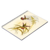 同カラフルじ花を目指すハチドリ二羽 ノートブック (左側)