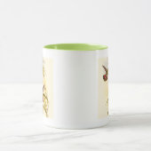 同カラフルじ花を目指すハチドリ二羽 マグカップ (中央)