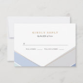 同世代の人のストライプのバー（ユダヤ教の）バル・ミツバーRSVP 出欠カード (正面)