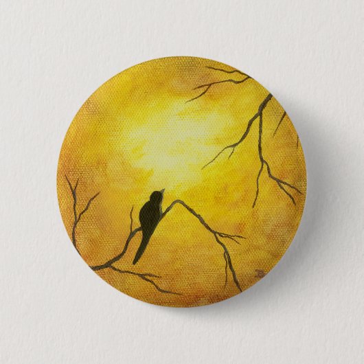 同世代の人の抽象的な絵画のデザイン 缶バッジ (正面)