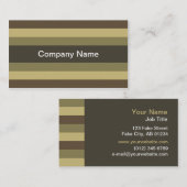 同世代の人は(モカ)名刺を縞で飾ります 名刺 (正面/裏面)