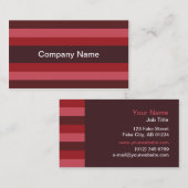 同世代の人は(ルビー色の)名刺を縞で飾ります 名刺 (正面/裏面)