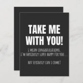 同僚おもしろいの別れのマグ離れボー サンキューカード (正面/裏面)