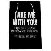 同僚おもしろいの別れのマグ離れボー ミディアムペーパーバッグ (正面)