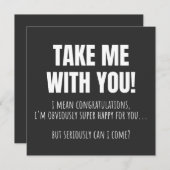 同僚おもしろいの別れのマグ離れボー 招待状 (正面/裏面)