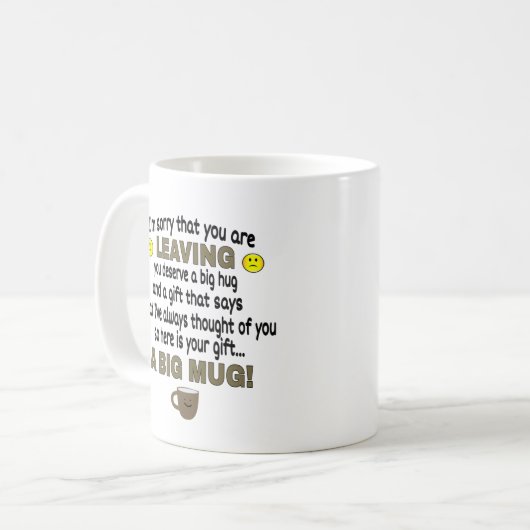 同僚おもしろいコーヒーの贈り物 コーヒーマグカップ (正面左)