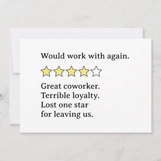 同僚からの率直なフィードバック - 長所と短所 招待状 (正面)