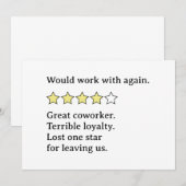 同僚からの率直なフィードバック - 長所と短所 招待状 (正面/裏面)